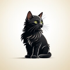 Obraz premium cat person graphic sketch