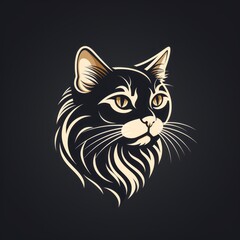Fototapeta premium cat person graphic sketch