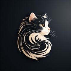 Fototapeta premium cat minimalistic avatar