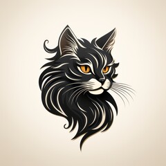 Fototapeta premium cute cat graphic illustration