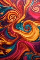 Colorful and vibrant swirly abstract background