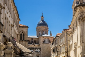 Fototapeta na wymiar The Cathedral of the Assumption of Virgin Mary, the Old Town of Dubrovnik, Croatia