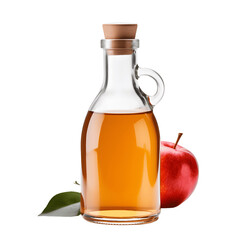 Vinegar in Glass Container Isolated