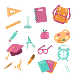 Set of School doodle illustration