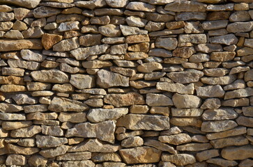 stone wall in suffocating light