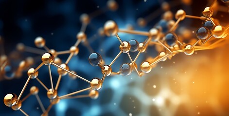 Molecular structure,  Abstract background with molecules