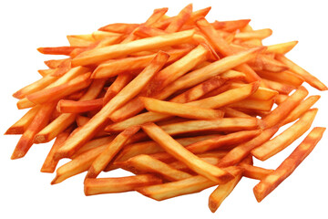french fries isolated on transparent background