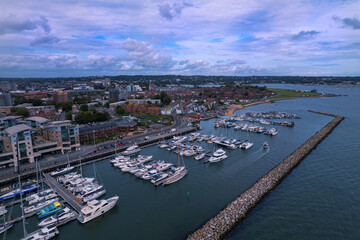 Fototapeta na wymiar Poole Quay From Above - Dorset - England