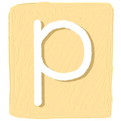 Colorful letter of alphabet