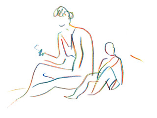 Beach vacation tan sand sea love story