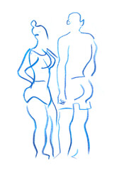 Beach vacation tan sand sea love story