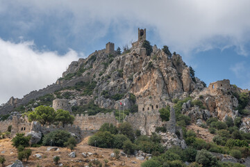 The amazing St. Hilarion Castle (Kalesi) in northern cyprus near Girne town
