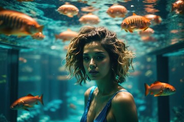 mermaid in the water