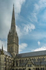 Obraz premium Cathedral of Salisbury in Western England