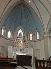The beautiful interior of St Peters Catholic Church in Harpers Ferry WV