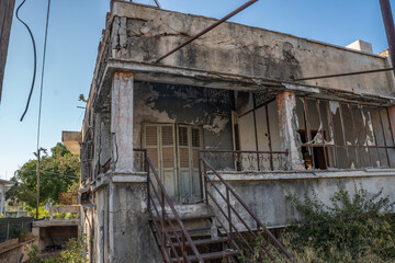 Fototapeta na wymiar The abandoned city Varosha in Famagusta, North Cyprus. The local name is 