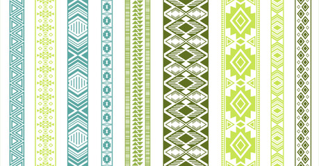 Embroidery ribbon vector patterns, lace seamless border, fashion edge stripes.