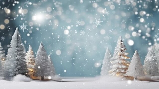 Christmas background with bright Christmas tree toys, beautiful bokeh. Christmas holidays
