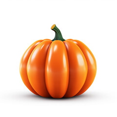Obraz premium Orange pumpkin. realistic 3d design element on white background.