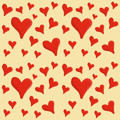 seamless pattern with hearts