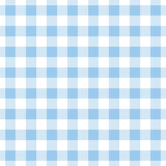 Cute trendy and fashionable blue simple gingham checkered pattern background template design element