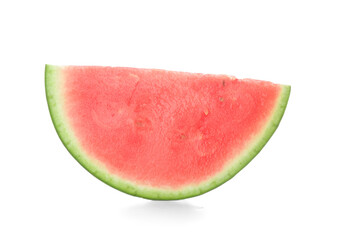 Piece of fresh ripe watermelon on white background