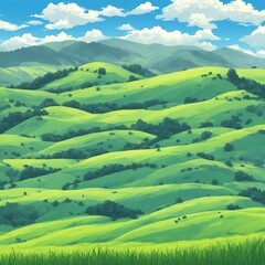 Obraz premium green meadow nature landscape stage 