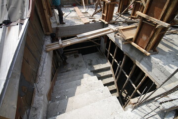 Obraz premium construction stair house building structure architecture