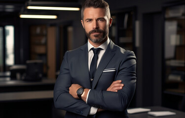 Fototapeta premium Manager of a big company in elegant suit