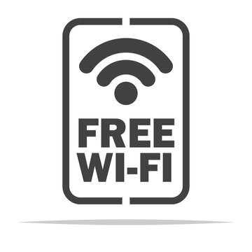Free Wi-fi sign icon transparent vector isolated