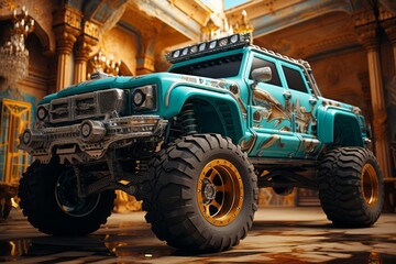 Obraz premium モンスタートラック,Generative AI AI画像