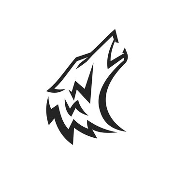 Wolf logo template Isolated. Brand Identity. Icon Abstract Vector graphic