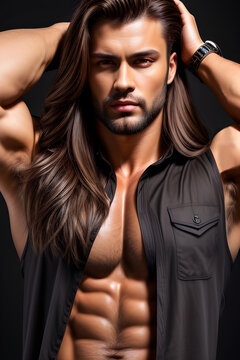Muscular Man Long Hair Images – Browse 13,379 Stock Photos, Vectors ...