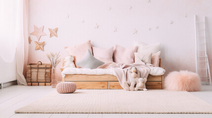 Baby interior design pink
