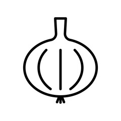 Onion line icon, outline vector sign on white background