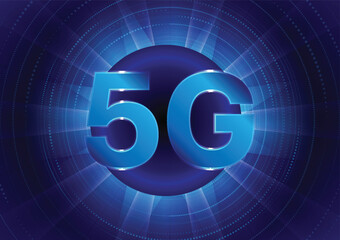 Vector illustration of technology network background.5G network wireless internet Wi-fi.Global network. - 636818399