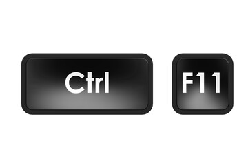 Keyboard shortcut with control and F11 button