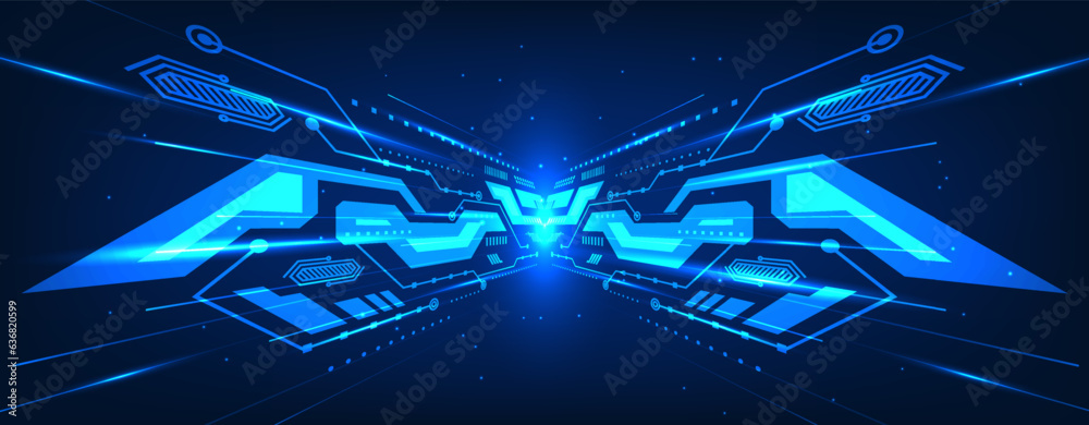 Poster abstract technology background it is a vector illustration that uses technology elements to make it 