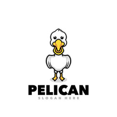 Pelican cartoon vector