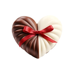 Heart shaped chocolate on transparent background Remove png, Clipping Path