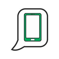 whats app smartphone icon vector