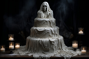 Ghostly Delights, Spectacularly Decorated Cake in Hauntingly Fun Theme