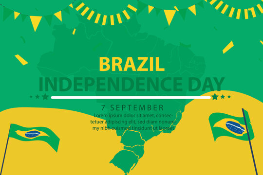 Brazil independence day social media post Template