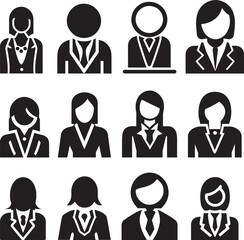 Business Woman Icon pack vector art