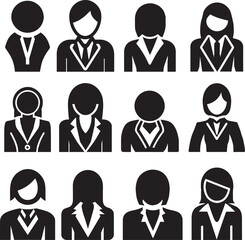 Business Woman Icon pack vector art