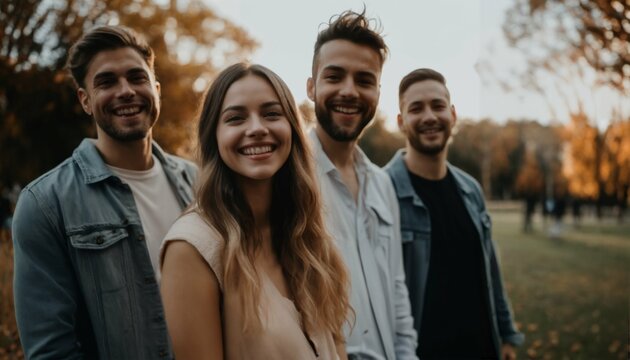 Smiling young woman in polyamorous relationship ENM concept