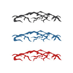 Mountain Root Form logo set. Unearth the profound connection between strength and growth. Vector illustration.