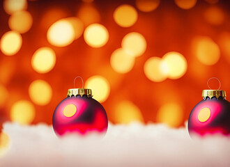 Fototapeta premium Christmas Background with Christmas Tree with Tiny Gift Stack