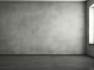 Empty Grunge Grey Room with Nothing and Nobody for Product Mockup