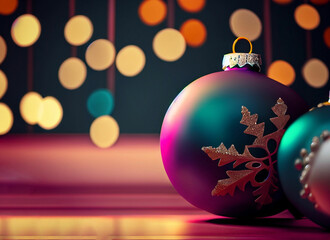Obraz premium toned christmas decor object ball